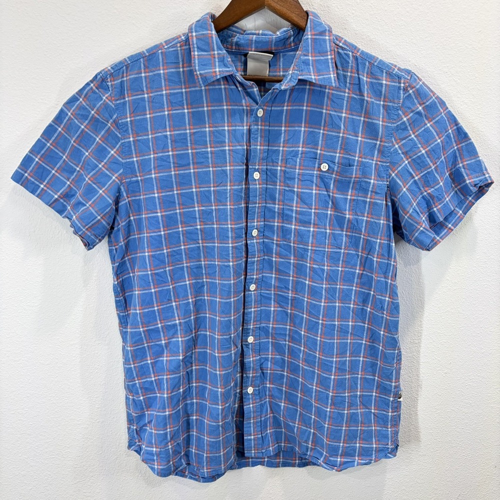The North Face Men Multicolor Plaid Short Sleeve Button Down Shirt Size Large
